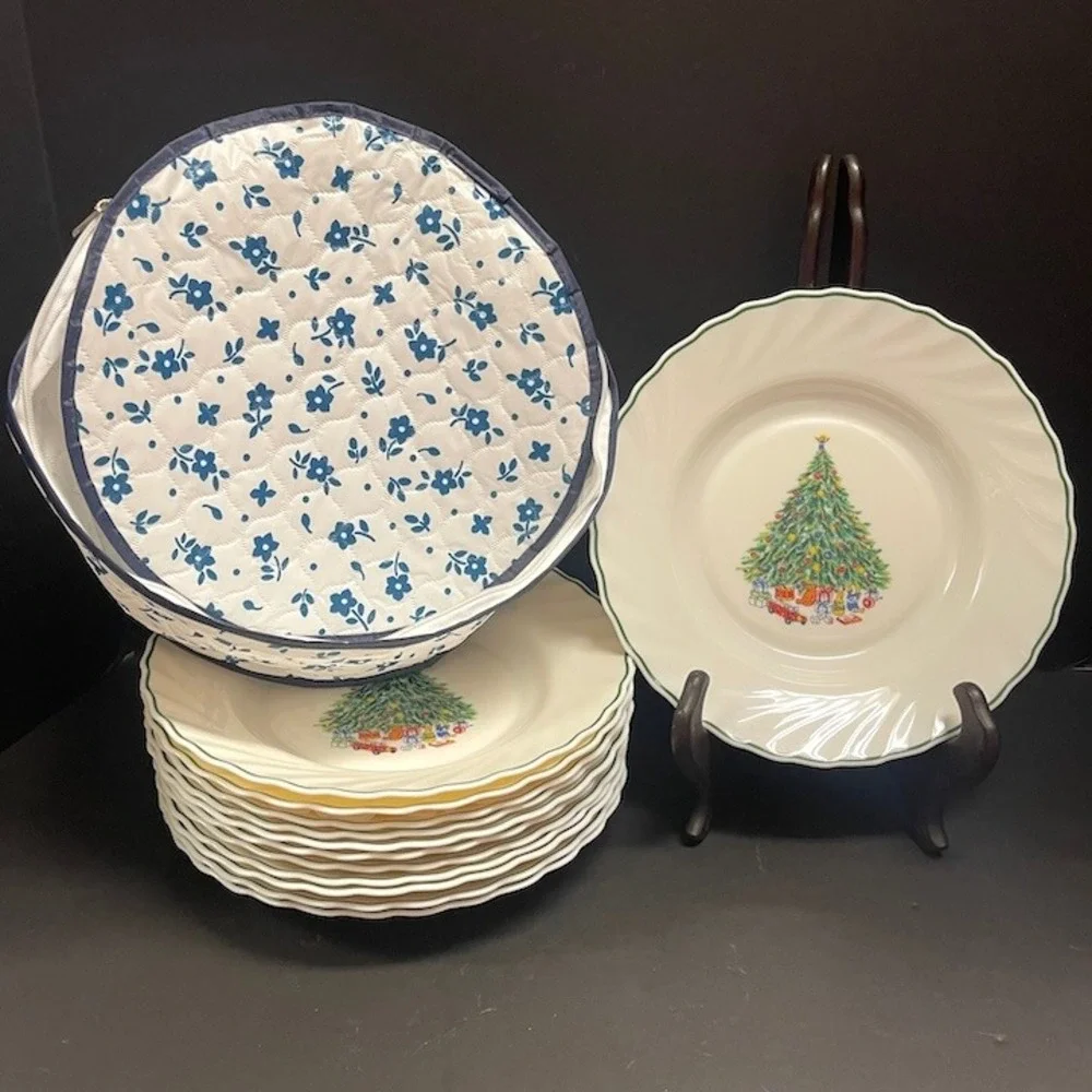 Set of 12‎ Cereal Salad or Soup Bowl Noel by Salem Porcelle Vintage 1980's